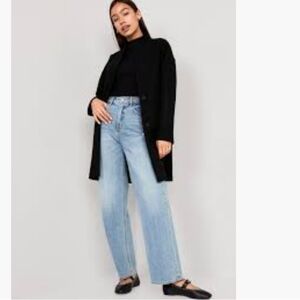 Old Navy Long Line Cardigan Jacket Coat Black Sz S NWT
